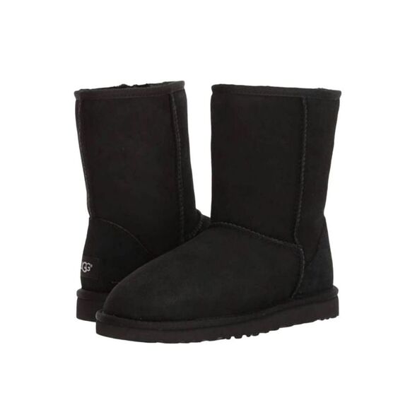 UGG Classic Short 'Black' Winter Boots Size 8 - Picture 1 of 9